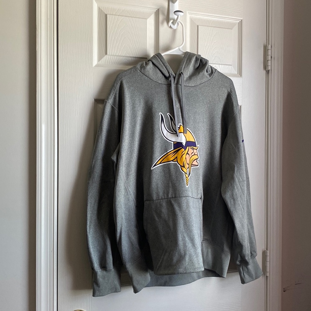 Large Grey Nike Vikings Pullover Sweater USED